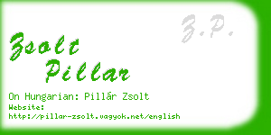 zsolt pillar business card